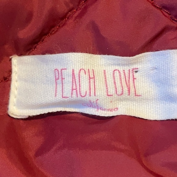 Peach Love California quilted puffer vest  Maroon women’s size medium - Picture 6 of 7